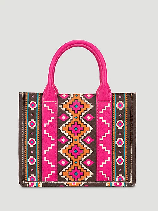 SOUTHWESTERN PRINT CROSS BODY CANVAS MINI TOTE