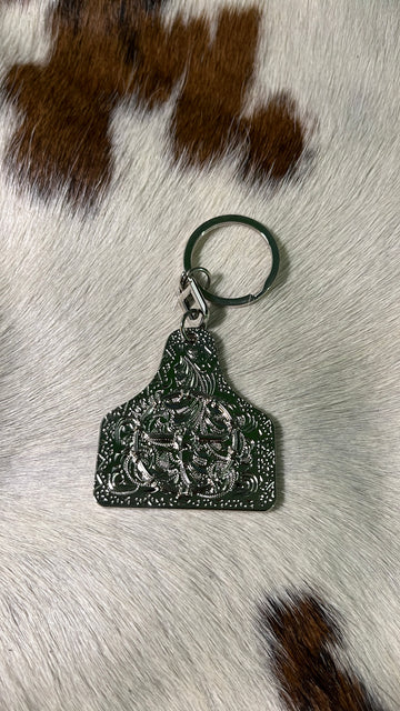 Cow Tag Keychain