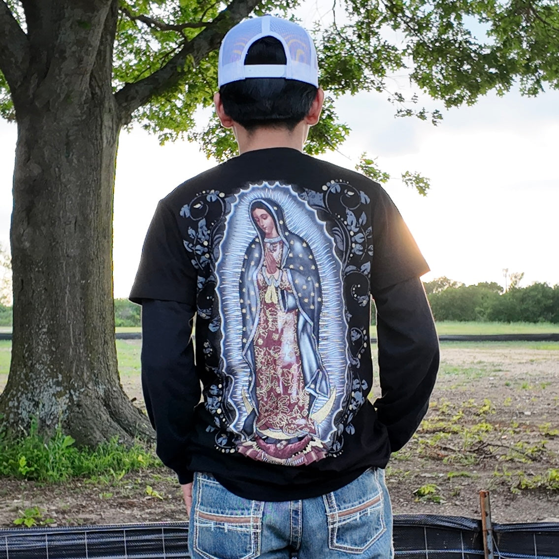 Silver Virgin Mary Tee