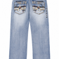 Ace Of Diamond Premium Denim Jeans – Light Wash Western Embroidered Pocket Jeans