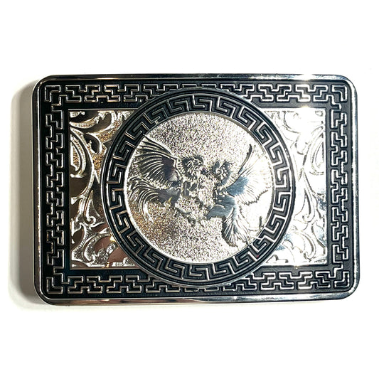 Gallo Finos Silver Belt Buckle - Classic Western Accessory