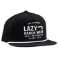 Lazy J Ranch Black Untroubled Classic Rope Trucker Hat