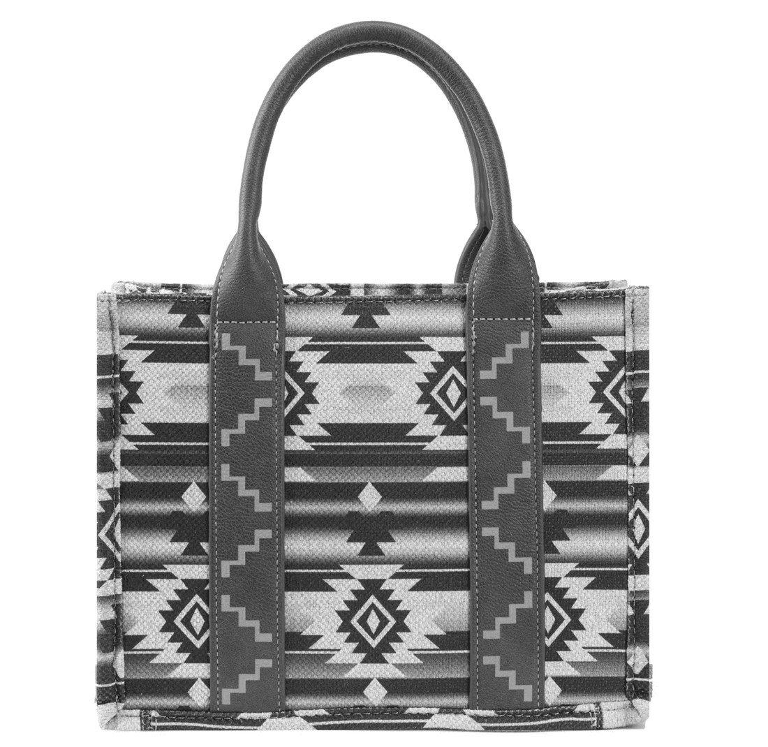 SOUTHWESTERN PRINT CROSS BODY CANVAS MINI TOTE