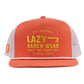Lazy J Ranch Coral & White Untroubled Classic Rope Trucker Hat