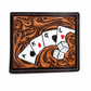 Cowboy Tooled Leather Wallet – Classic Playing Card Design