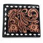 Western Tooled Leather Wallet – Floral Design