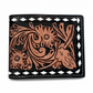 Western Tooled Leather Wallet – Floral Design