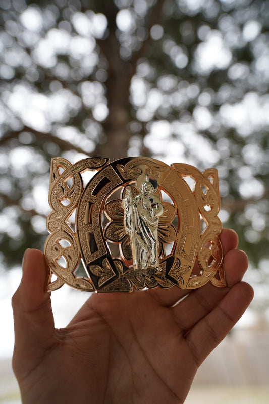 San Judas Belt Buckle - Classic Western Accessory