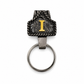 Custom Letter Western Keychain – Antique Black & Gold