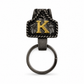 Custom Letter Western Keychain – Antique Black & Gold