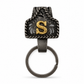Custom Letter Western Keychain – Antique Black & Gold