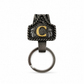 Custom Letter Western Keychain – Antique Black & Gold