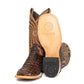 Brian Python Square Toe Cowboy Boot - Brown / Light Shaft