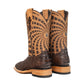 Brian Python Square Toe Cowboy Boot - Brown / Light Shaft