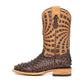 Brian Python Square Toe Cowboy Boot - Brown / Light Shaft