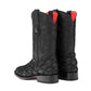 Bruce Shelby Pirarucu Red Bottom Square Toe Cowboy Boot - Matte Black