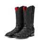 Bruce Shelby Pirarucu Red Bottom Square Toe Cowboy Boot - Matte Black