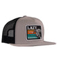 Lazy J Ranch Silver Grey & Black Dusk Sunset Retro Classic Five Panel Trucker Hat