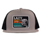 Lazy J Ranch Silver Grey & Black Dusk Sunset Retro Classic Five Panel Trucker Hat