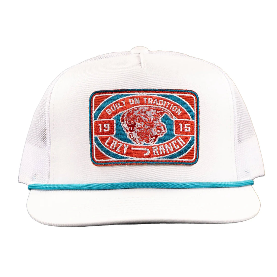 Lazy J Ranch White Round Pen Classic Rope Trucker Hat