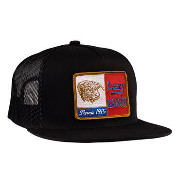Lazy J Ranch Black Gold Texas Ranch Gold Patch Classic Five Panel Trucker